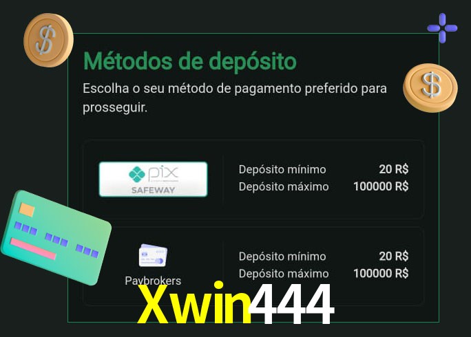 O cassino Xwin444 oferece uma grande variedade de métodos de pagamento